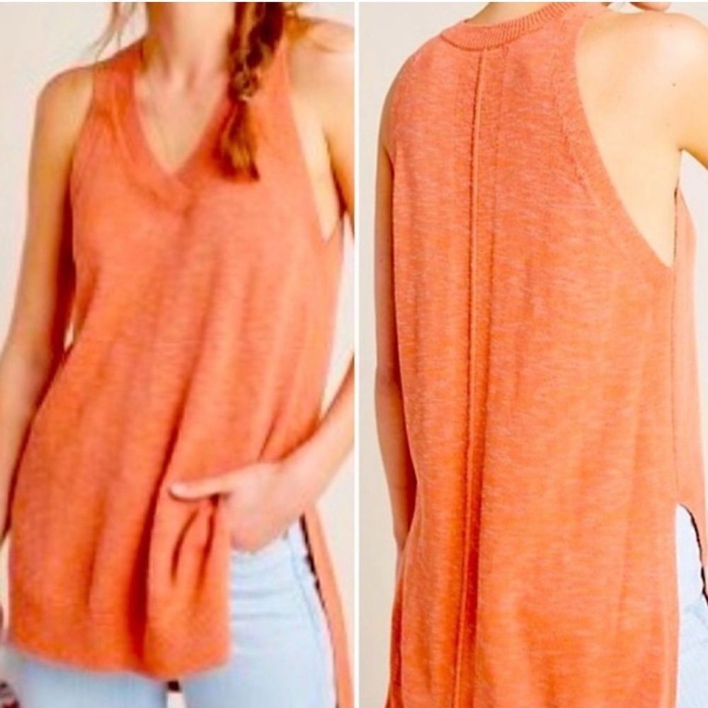 Anthropologie Desmond Sleeveless V-Neck Tunic Sweater XL